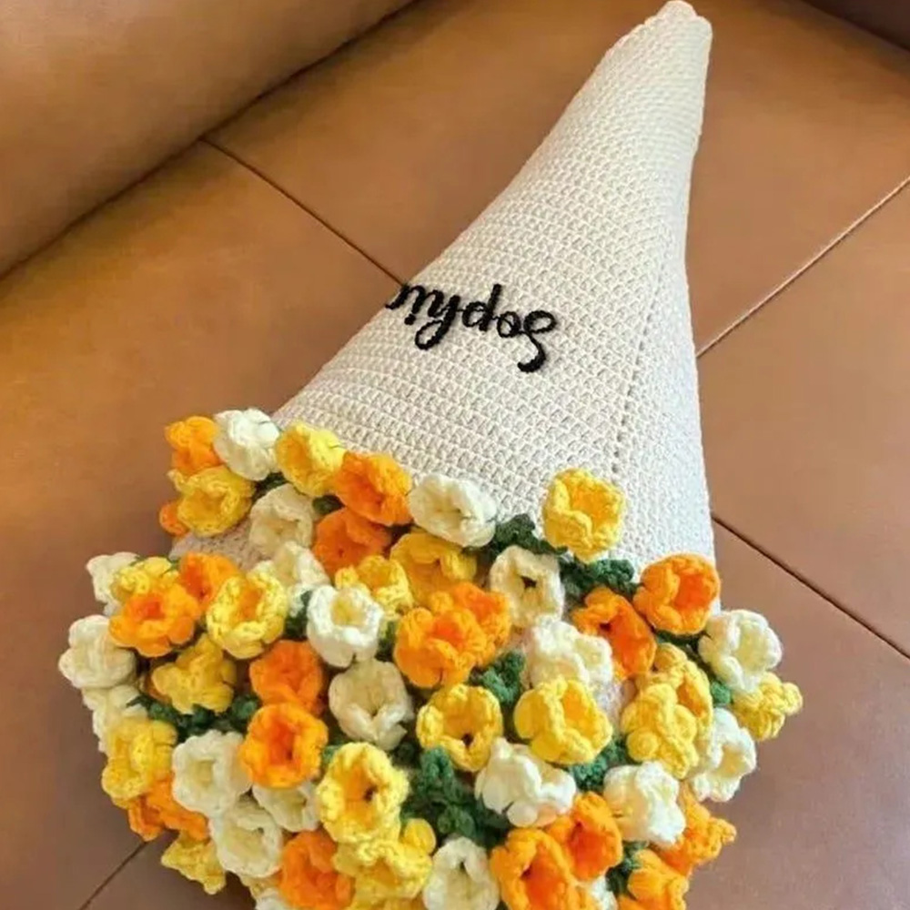Hand-woven Floral Blanket DIY Kit & Ready-Made Gift for Mother's Day Valentine's Day
