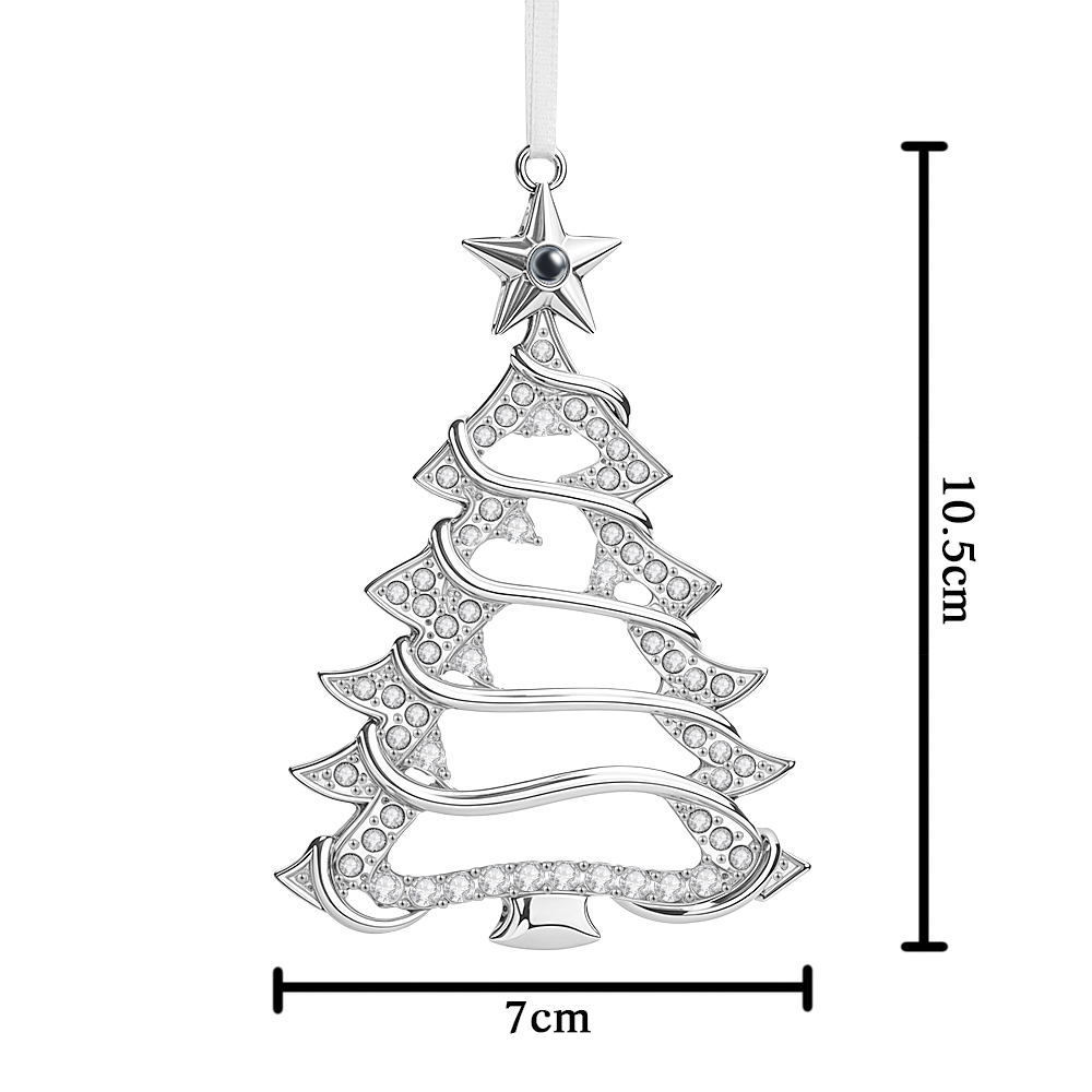 Personalized Christmas Projection Ornaments Heart Shape for Christmas Tree Custom Photo Ornaments Christmas Gifts For Family For Lover-Lovesyouforever