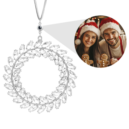Personalized Photo Wreath Projection Ornaments Christmas Tree Decoration Ornaments for Christmas Gifts-Lovesyouforever
