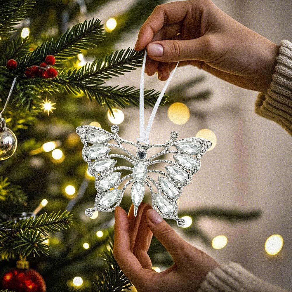 Projection Crystal Butterfly Ornament for Christmas Tree Christmas Gift For Family For Lover-Lovesyouforever