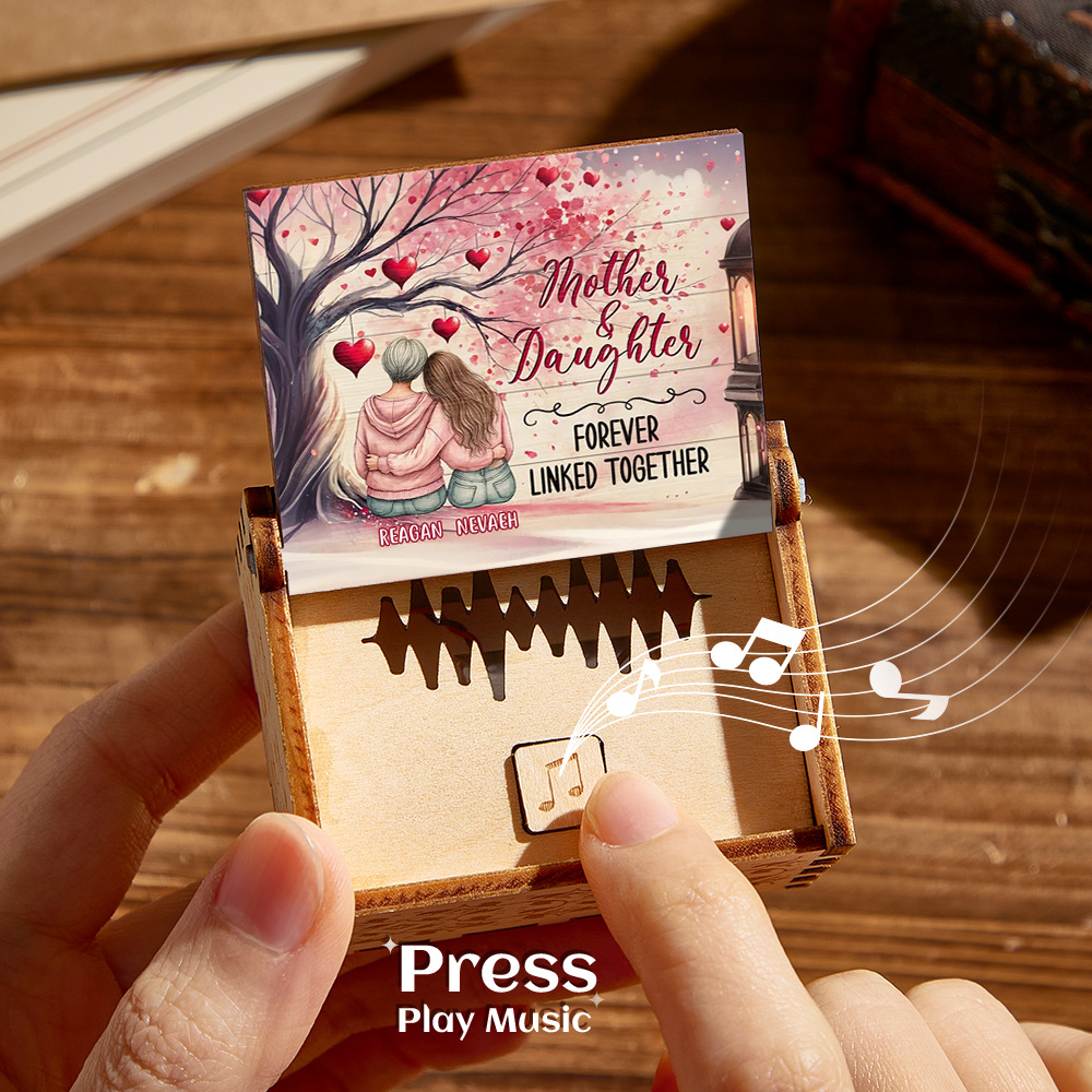 Personalized Wooden Music Box Custom Music Box Gift for Mother-Lovesyouforever