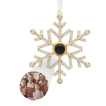Personalized Projection Ornament Custom Photo Snowflake Christmas Ornament Gifts Christmas Tree Decoration-Lovesyouforever