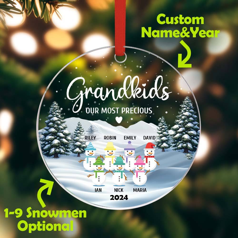 Personalized Snowman Ornament with Name Christmas Family Ornament for Christmas Gifts-Lovesyouforever