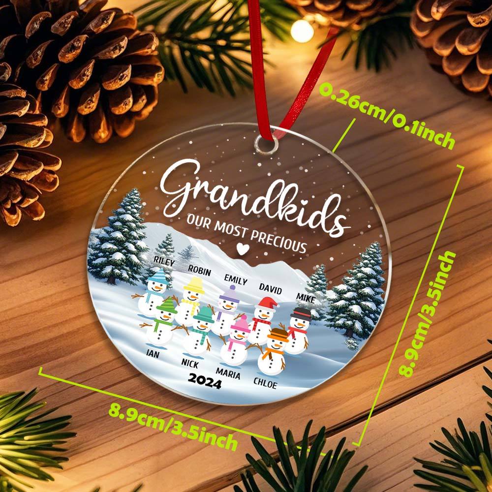 Personalized Snowman Ornament with Name Christmas Family Ornament for Christmas Gifts-Lovesyouforever