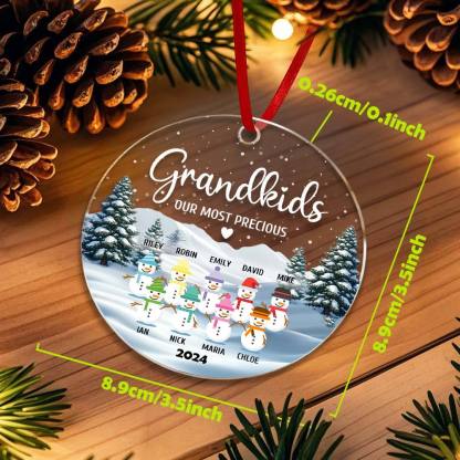 Personalized Snowman Ornament with Name Christmas Family Ornament for Christmas Gifts-Lovesyouforever