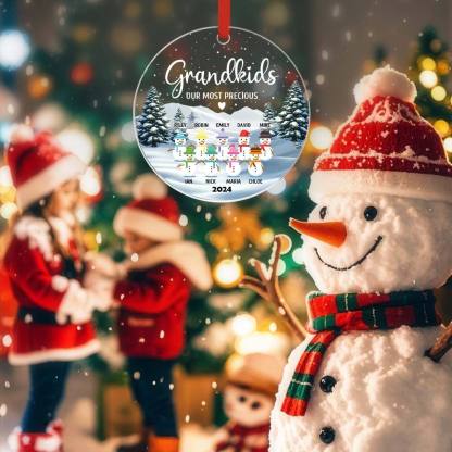 Personalized Snowman Ornament with Name Christmas Family Ornament for Christmas Gifts-Lovesyouforever