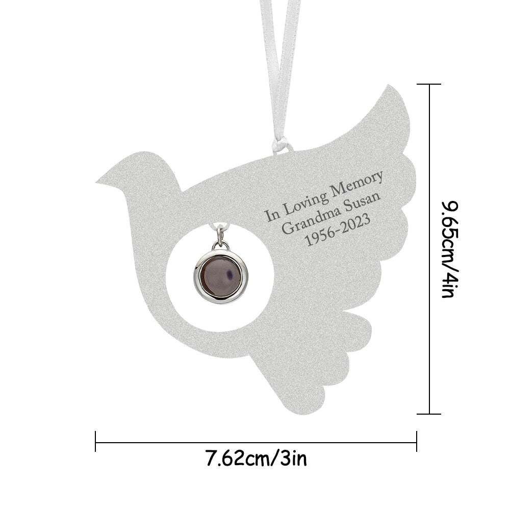 Personalized Projection Ornament Custom Photo Bird Ornament for Memorial Gifts-Lovesyouforever