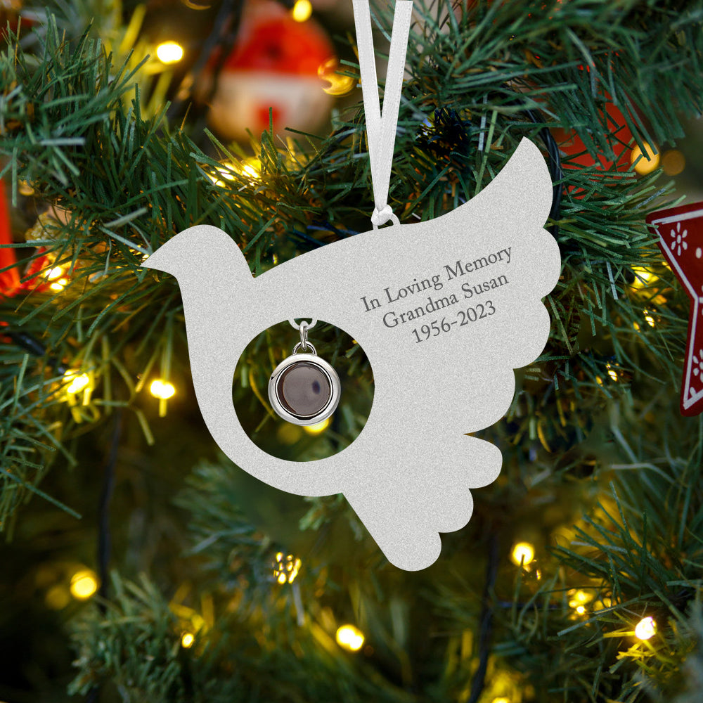 Personalized Projection Ornament Custom Photo Bird Ornament for Memorial Gifts-Lovesyouforever