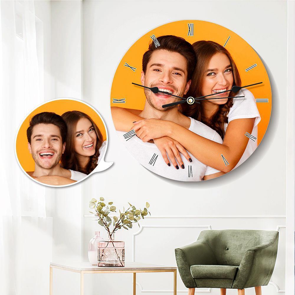 Photo Wall Clock Round for Couples-Lovesyouforever