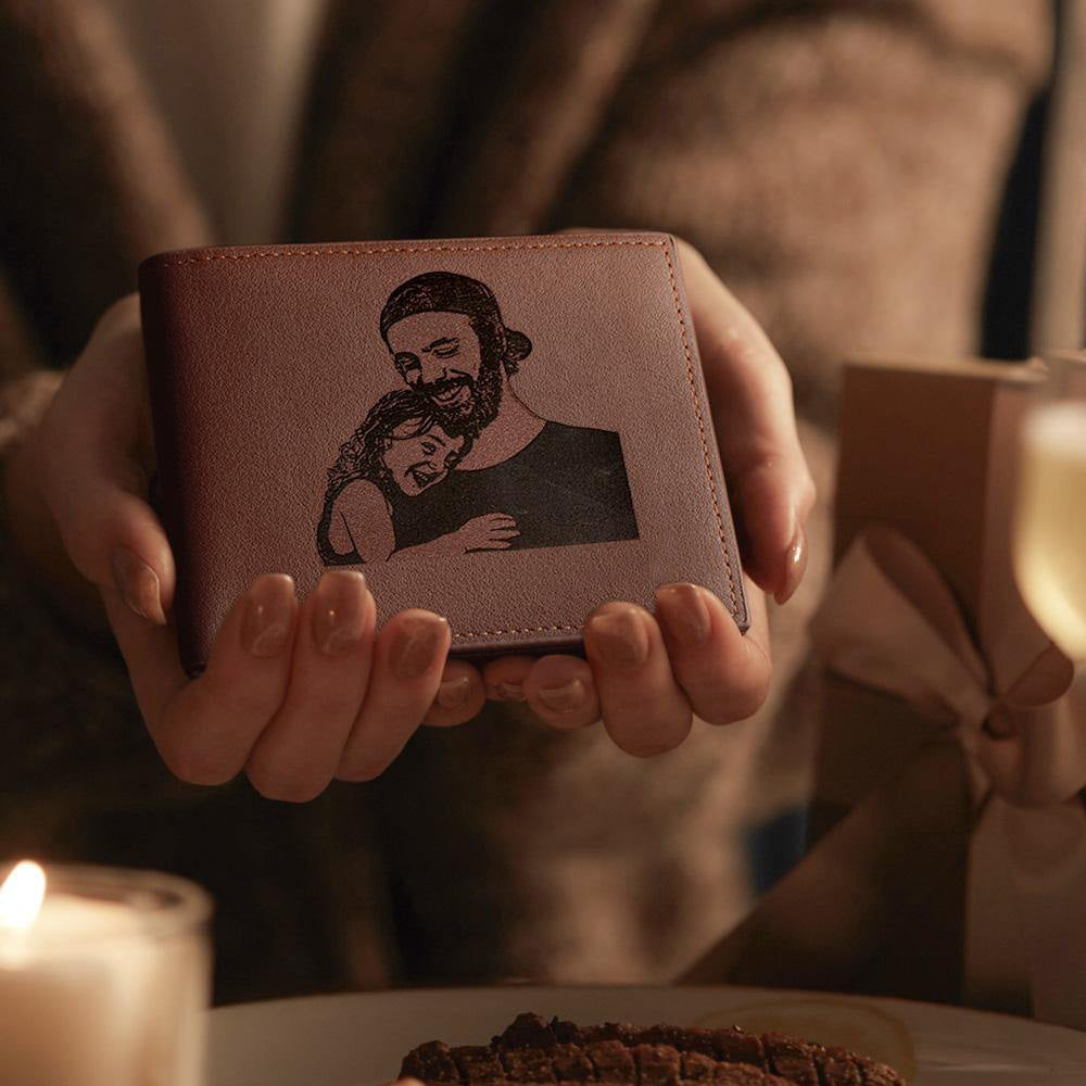 Photo Engraved Wallet Gift for Men-Lovesyouforever
