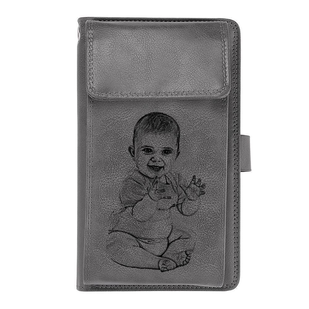 Photo Engraved Wallet Personalized Mens Wallet Photo Wallet Case-Lovesyouforever