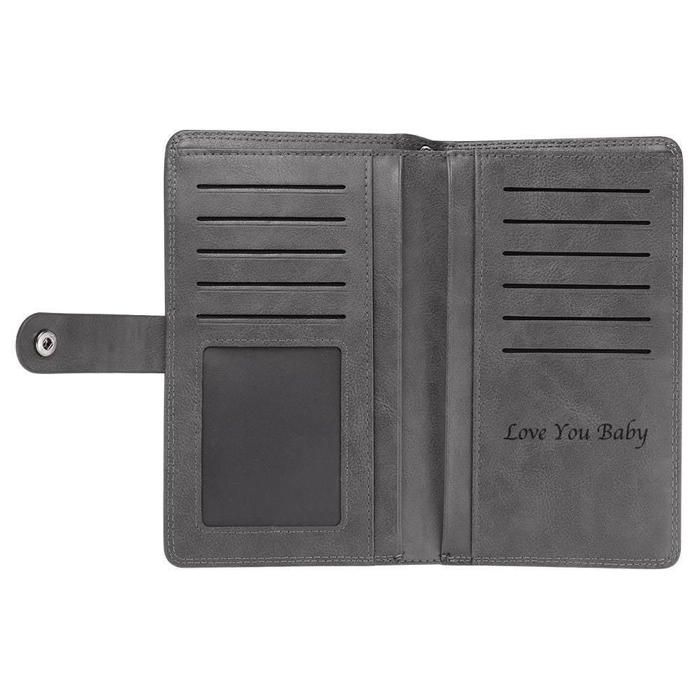 Photo Engraved Wallet Personalized Mens Wallet Photo Wallet Case-Lovesyouforever