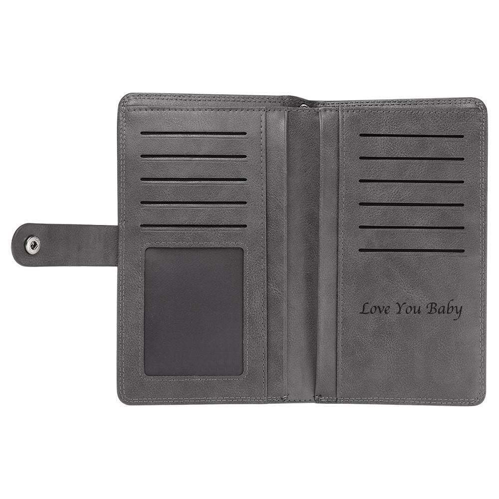 Photo Engraved Wallet Personalized Mens Wallet Photo Wallet Case-Lovesyouforever