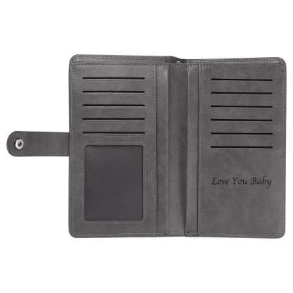 Photo Engraved Wallet Personalized Mens Wallet Photo Wallet Case-Lovesyouforever