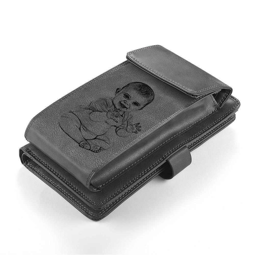 Photo Engraved Wallet Personalized Mens Wallet Photo Wallet Case-Lovesyouforever