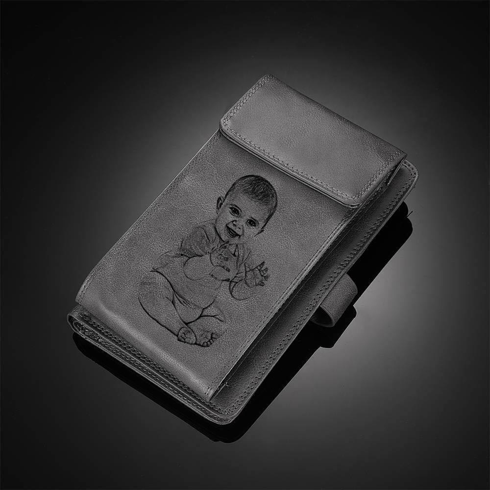 Photo Engraved Wallet Personalized Mens Wallet Photo Wallet Case-Lovesyouforever