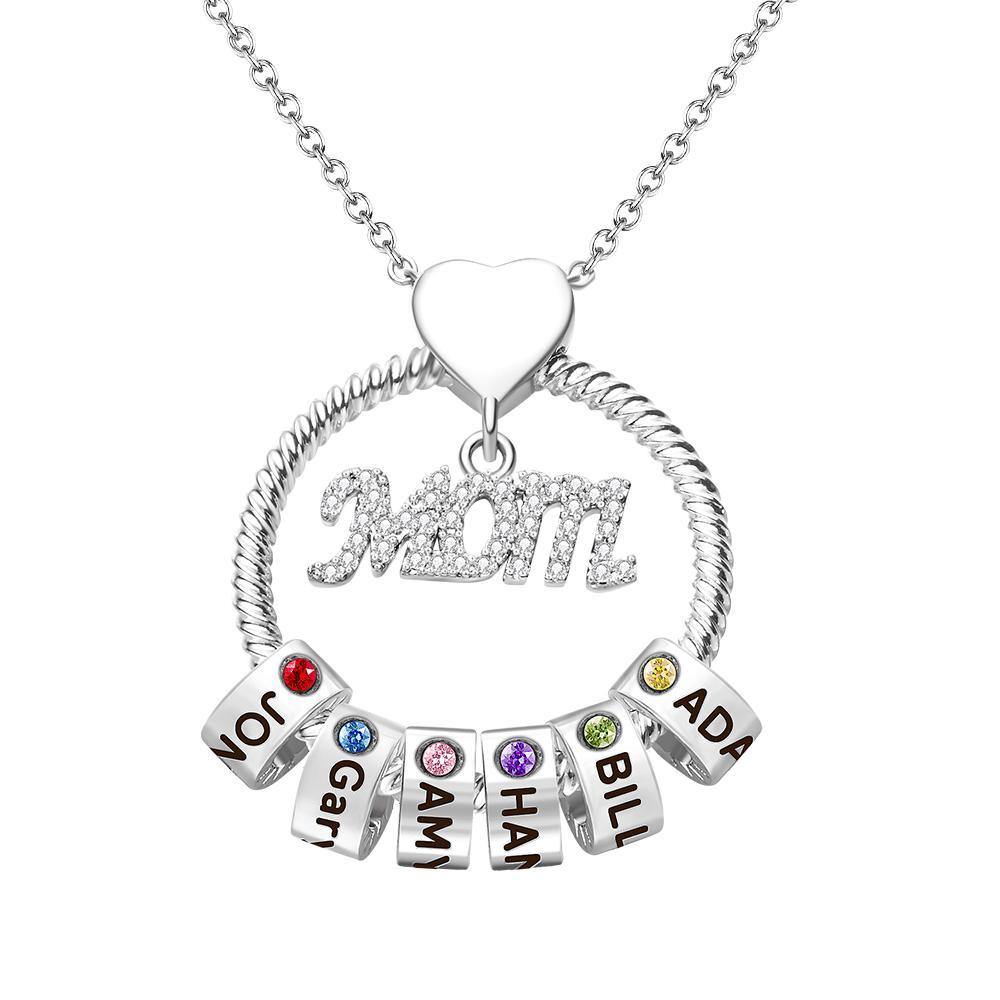 Custom Engraved Necklace Birthstone Necklace Mother's Love Necklace Best Gift For The Greatest Mother-Lovesyouforever