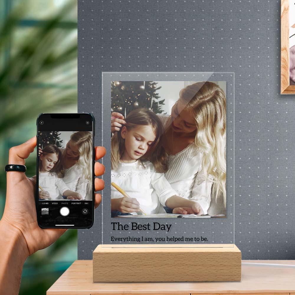 Custom Video Frame 3D Album Scannable AR Video Acrylic Plaque, A Unique Photo Gift to Record Beautiful Moments-Lovesyouforever