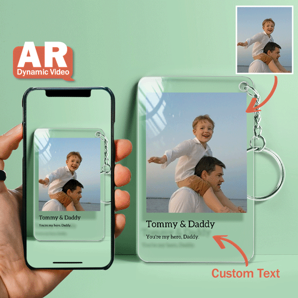 Custom Video Frame 3D Album Scannable AR Video Acrylic Plaque, A Unique Photo Gift to Record Beautiful Moments-Lovesyouforever