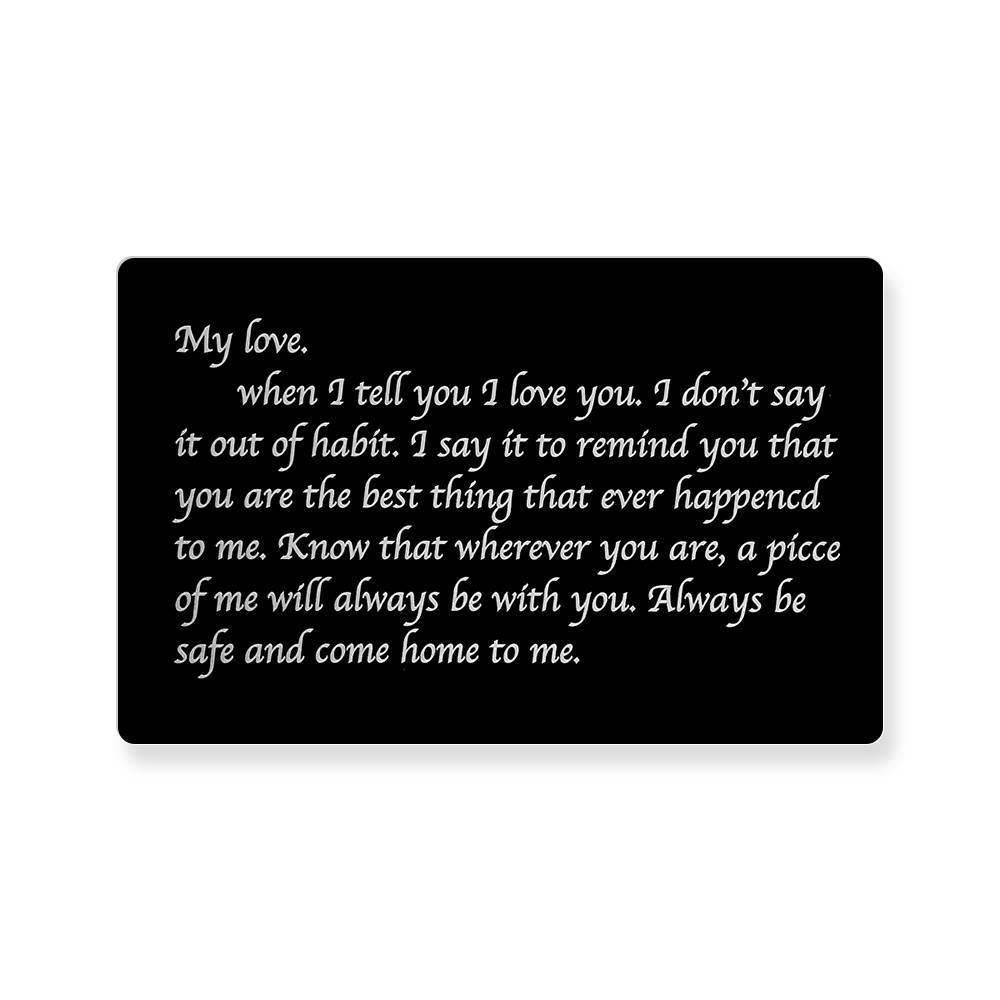 Photo Engraved Wallet Card Wonderful Gift - Aluminum Gift for Lover-Lovesyouforever