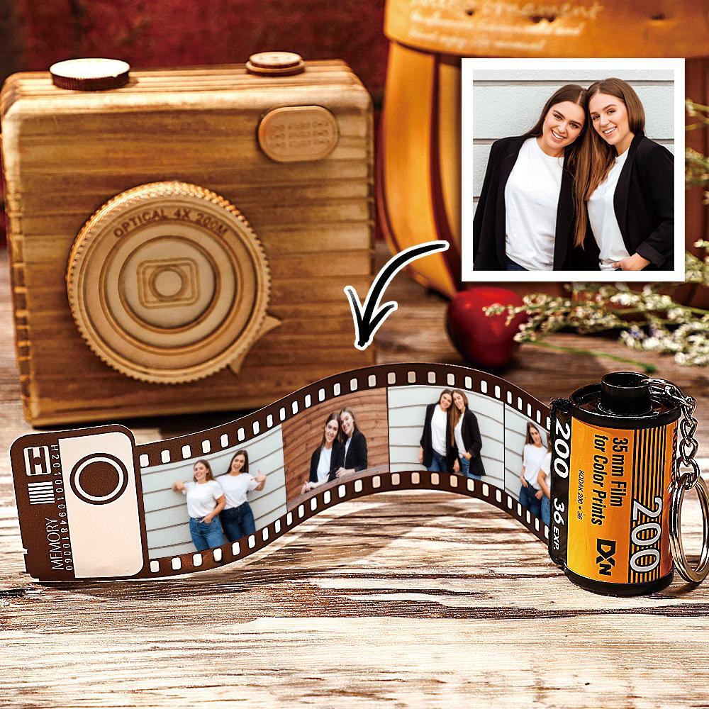 5 Pics Custom Photo Camera Roll Keychain with Pictures Customized Photo Gifts for Friend-Lovesyouforever