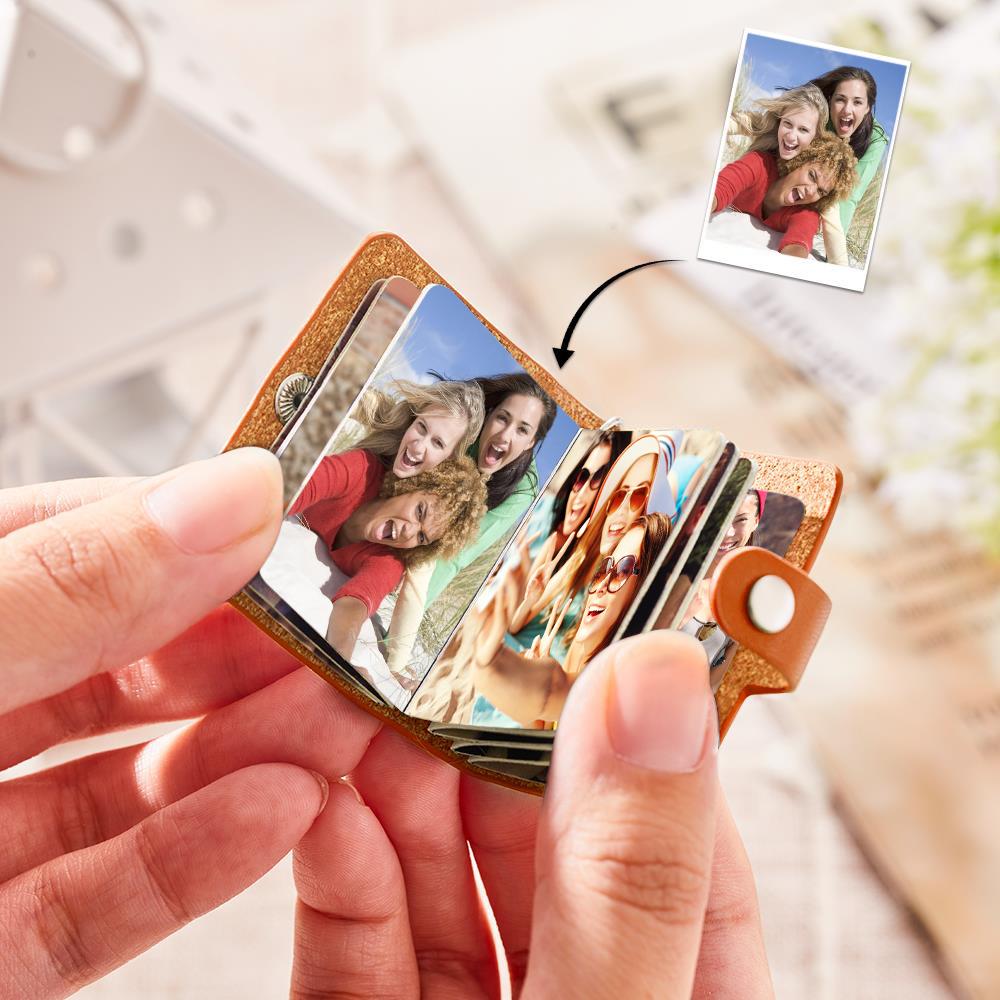Custom Photo Album Keychain Custom Photo Leather Keychain Romantic Gift for friends-Lovesyouforever