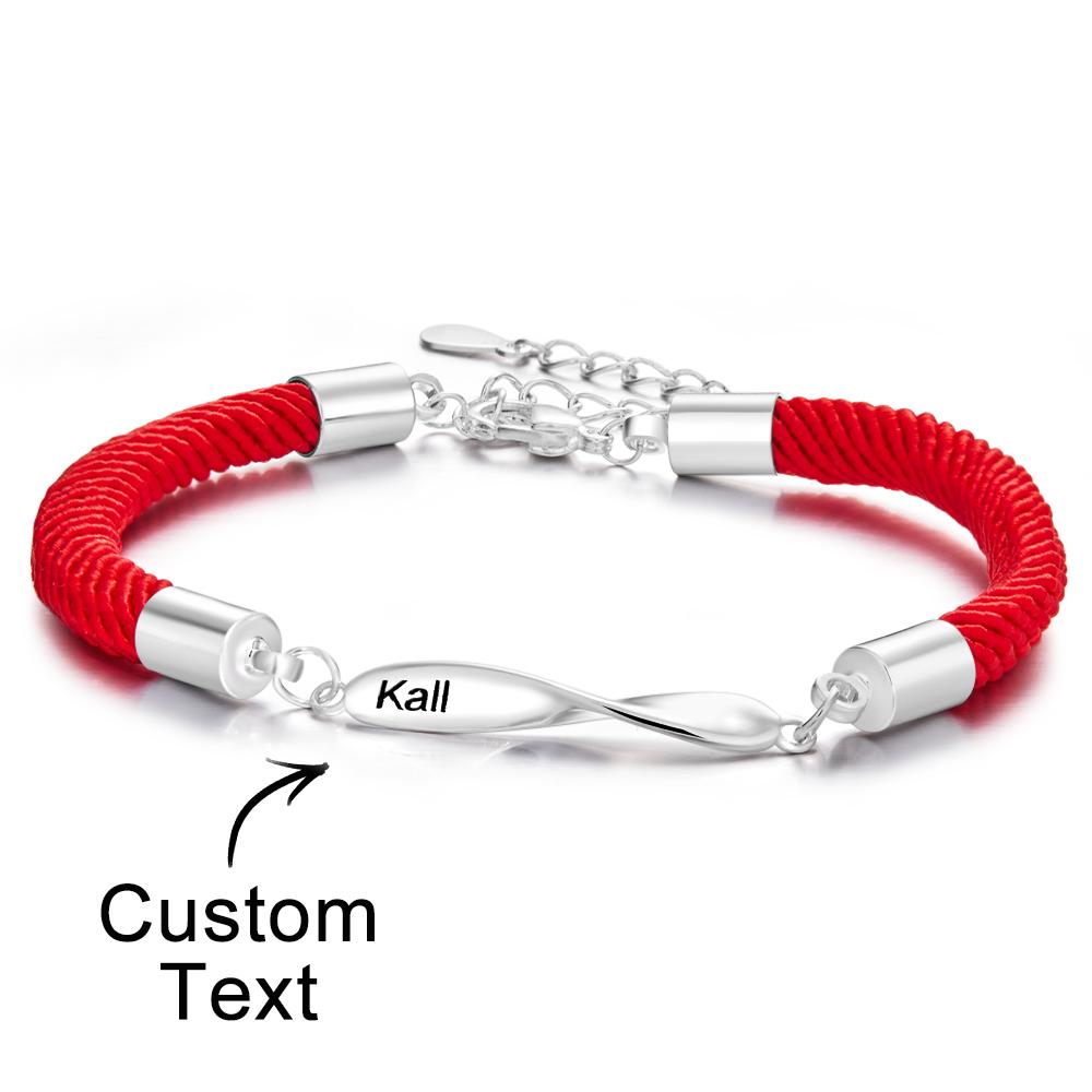 Personalized Engraved Rope Bracelet Set Exquisite Bracelet For Couples-Lovesyouforever