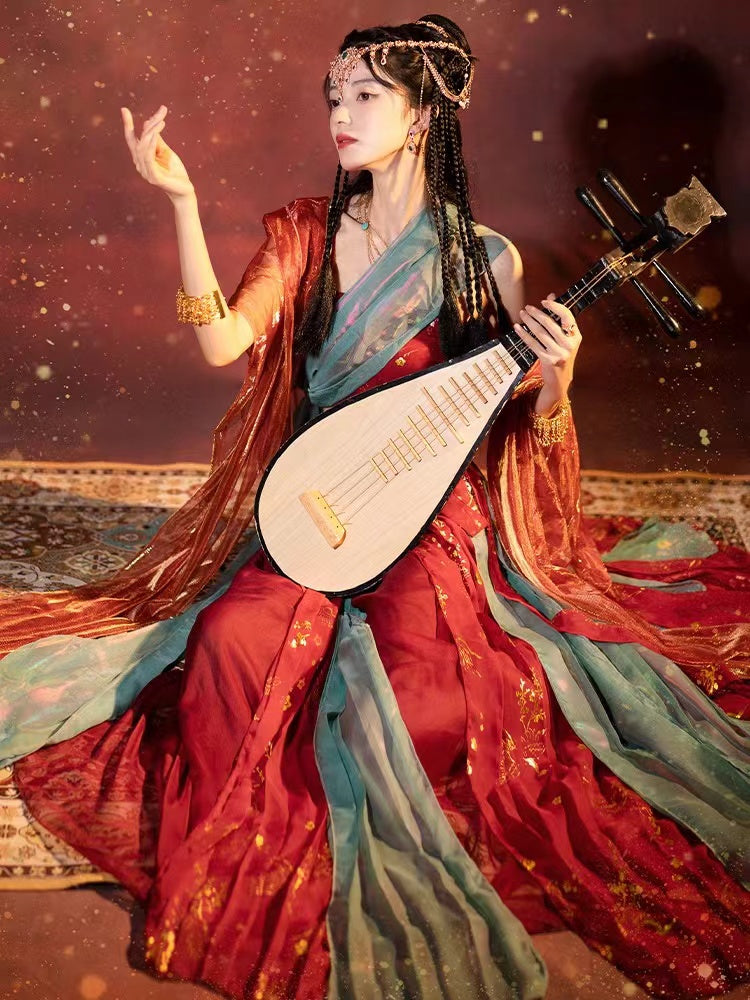 Handmade Princess Dunhuang Feitian Dress Costume Set-Lovesyouforever