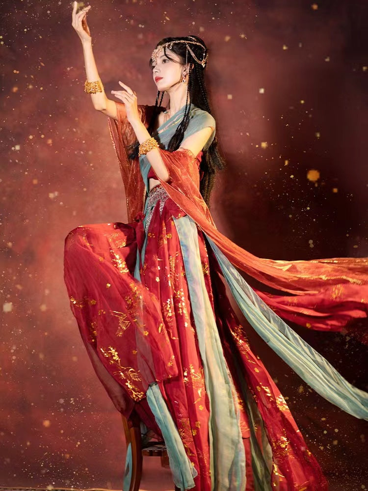 Handmade Princess Dunhuang Feitian Dress Costume Set-Lovesyouforever