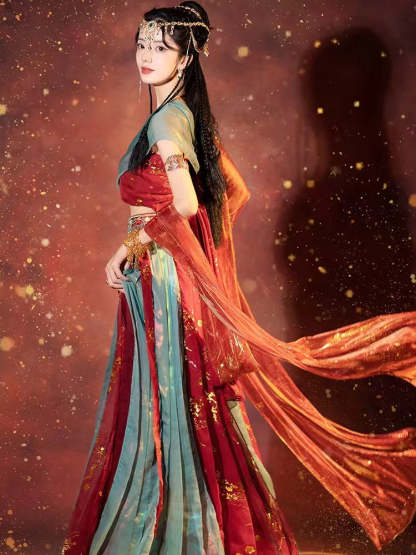 Handmade Princess Dunhuang Feitian Dress Costume Set-Lovesyouforever