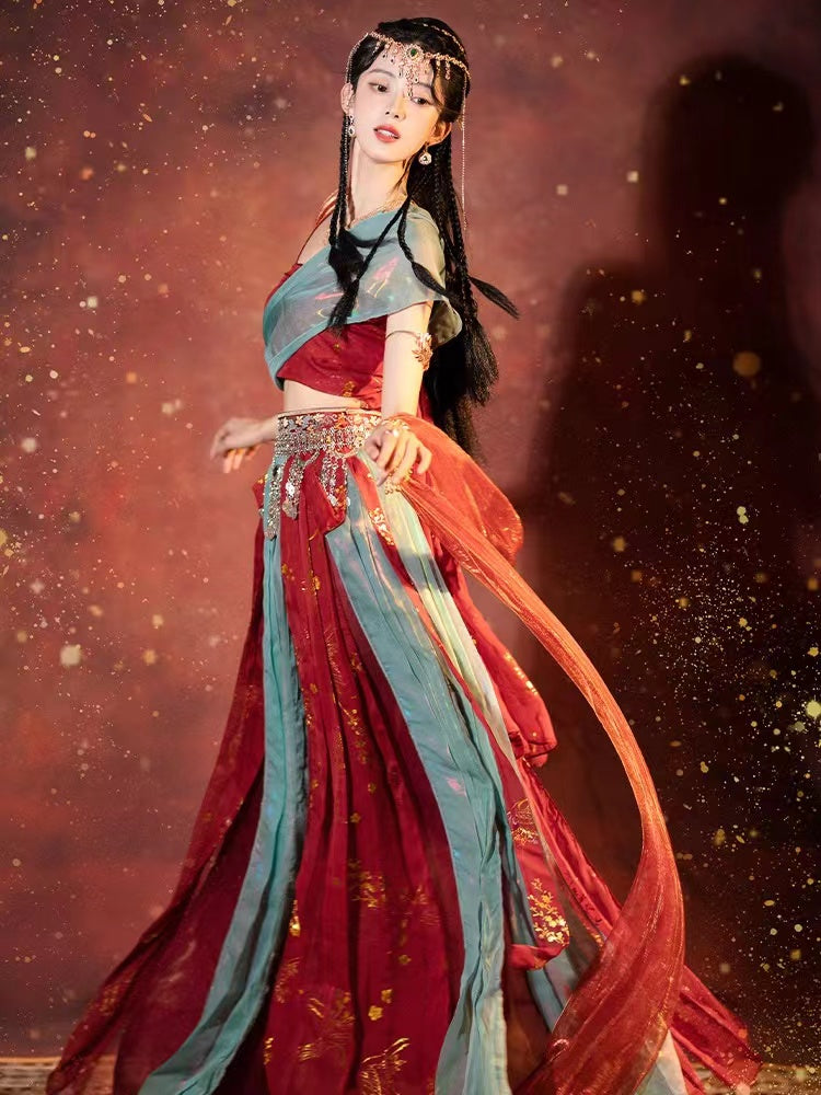 Handmade Princess Dunhuang Feitian Dress Costume Set-Lovesyouforever
