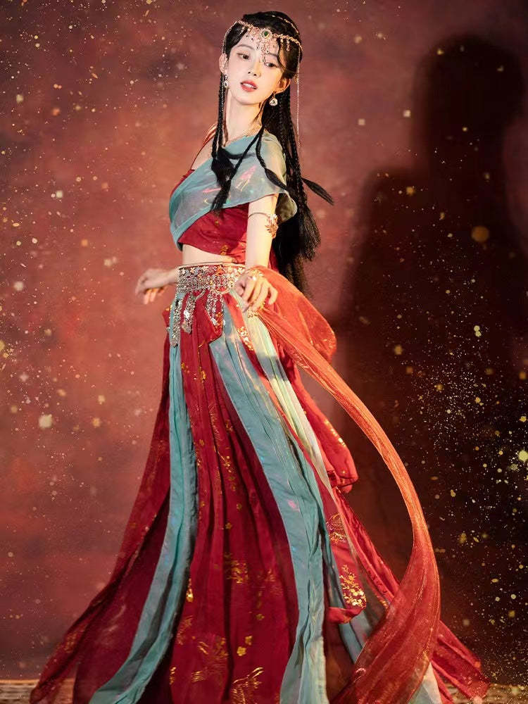 Handmade Princess Dunhuang Feitian Dress Costume Set-Lovesyouforever