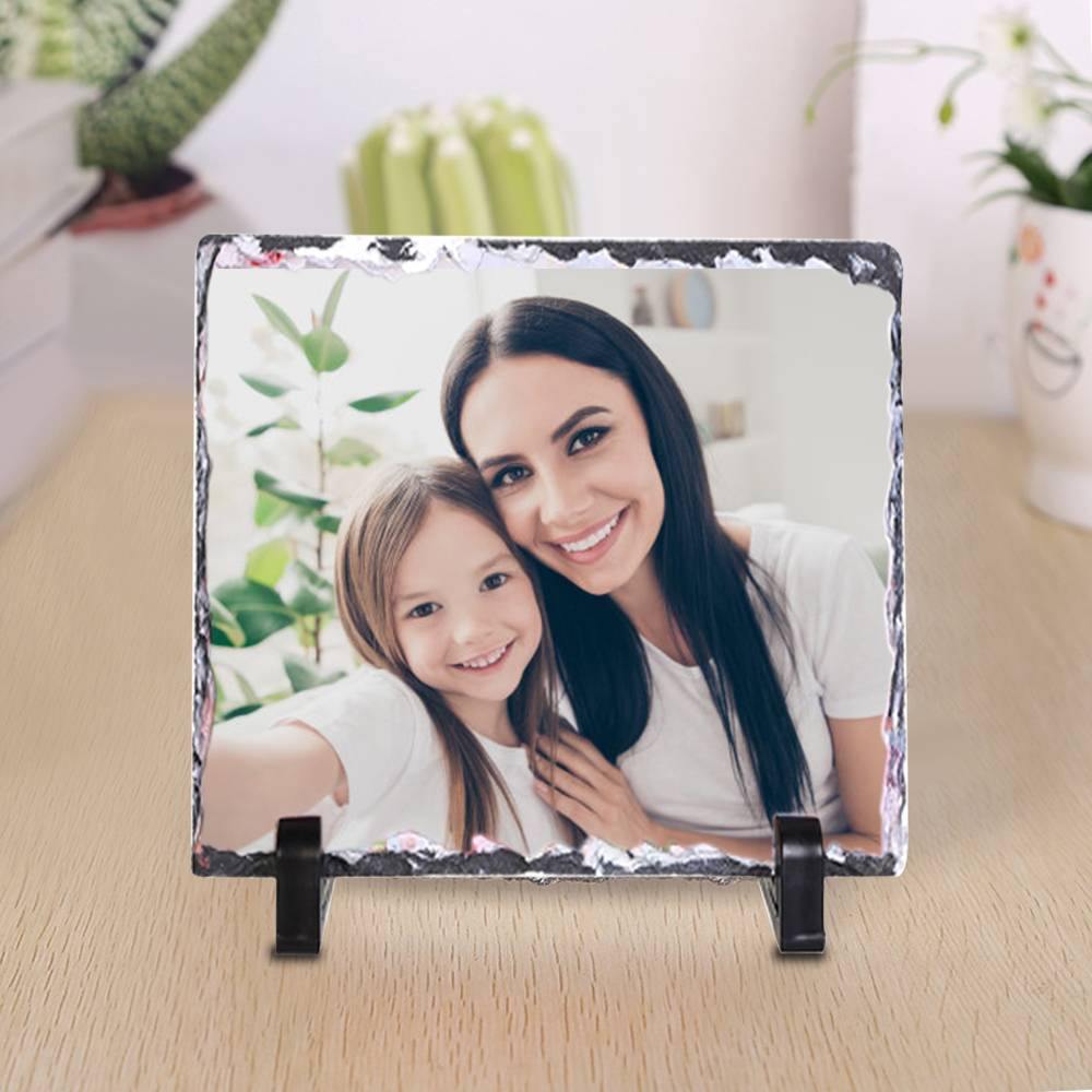 Hand Painted Photo Art Memory Stone for Mom - 20*20cm-Lovesyouforever