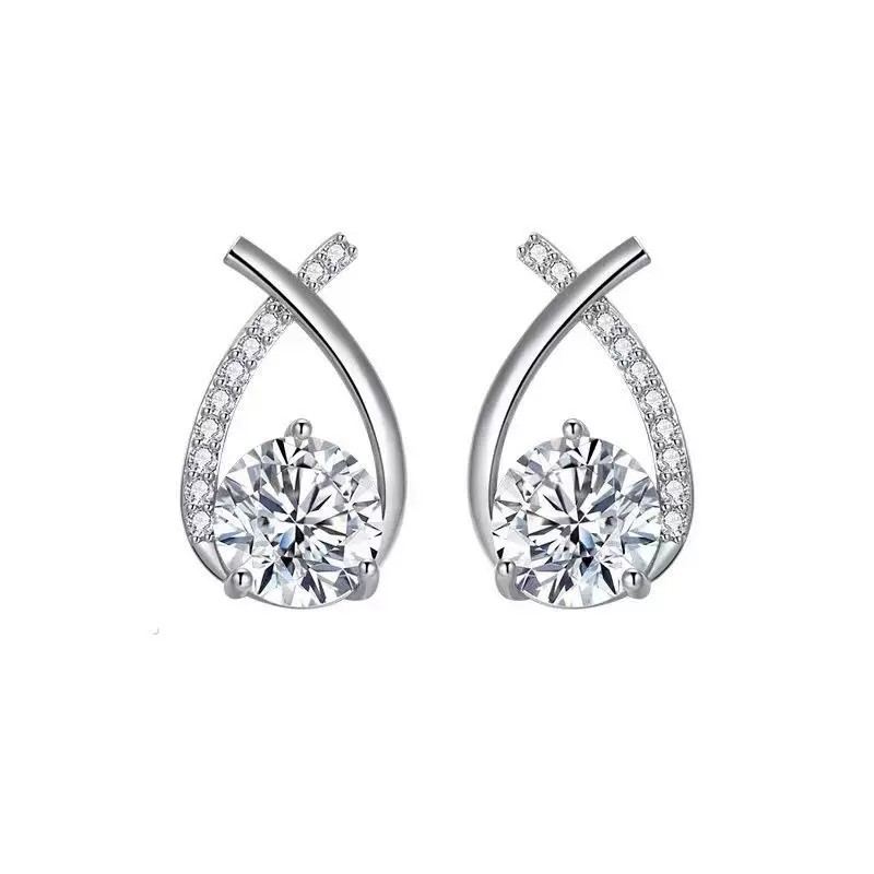 Exquisite S925 Silver Diamond Earrings for Woman for Girls-Lovesyouforever
