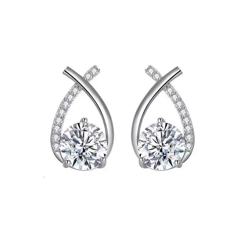 Exquisite S925 Silver Diamond Earrings for Woman for Girls-Lovesyouforever