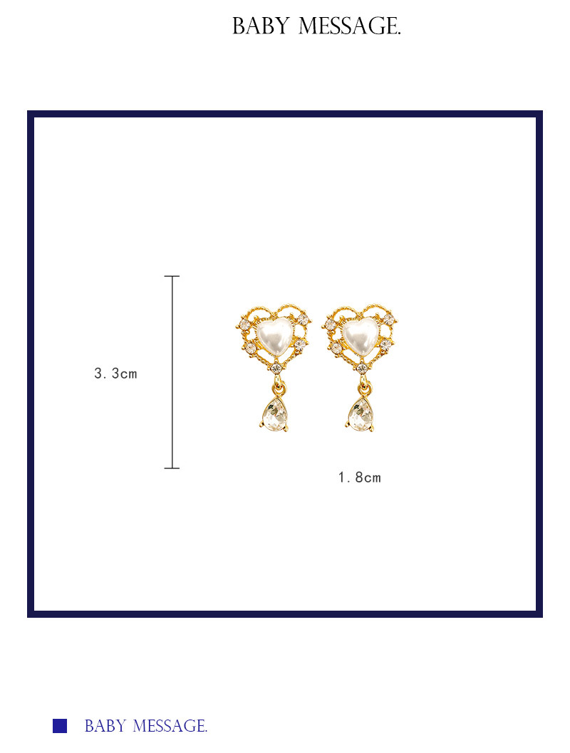 Pearl and Heart Earrings For Woman-Lovesyouforever