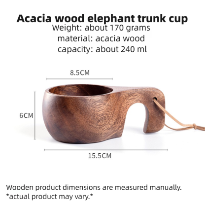 DIY walnut wood milk cup, acacia wood salad cup, solid wood creative mug with handle, coffee cup-Lovesyouforever