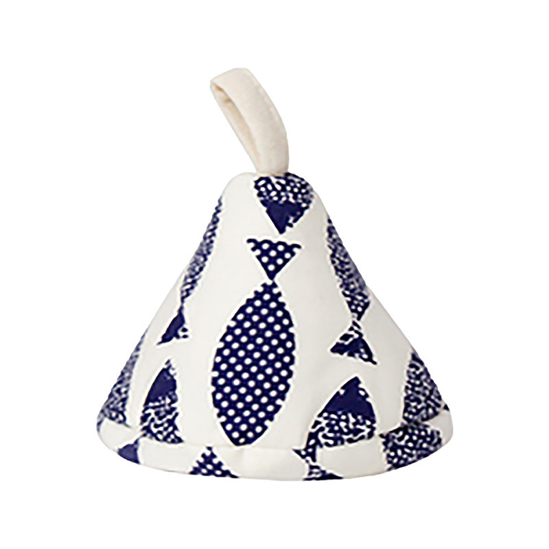 Japanese-style triangular pot cover, kitchen fabric heat-insulating pot handle cover, ear cover for clay pots and iron pots, anti-scald cap-Lovesyouforever