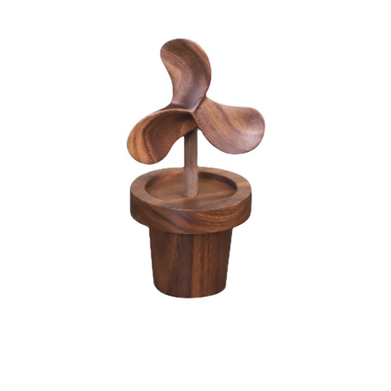 Handmade Creative Windmill Essential Oil Diffuser Wooden Fragrance Bottle Indoor Aromatherapy Essential Oil Scented Wooden Ornament Tool-Lovesyouforever
