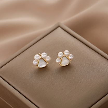 Cat Claw Pearl Earrings For Woman-Lovesyouforever