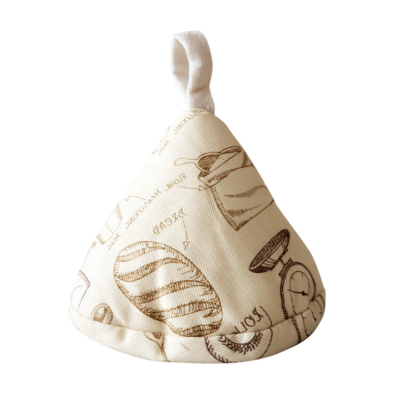 Japanese-style triangular pot cover, kitchen fabric heat-insulating pot handle cover, ear cover for clay pots and iron pots, anti-scald cap-Lovesyouforever