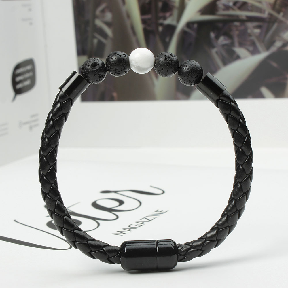 Tiger Eye & Black Onyx Beaded Bracelet – Unique Gift for Him | Jessemade-Lovesyouforever