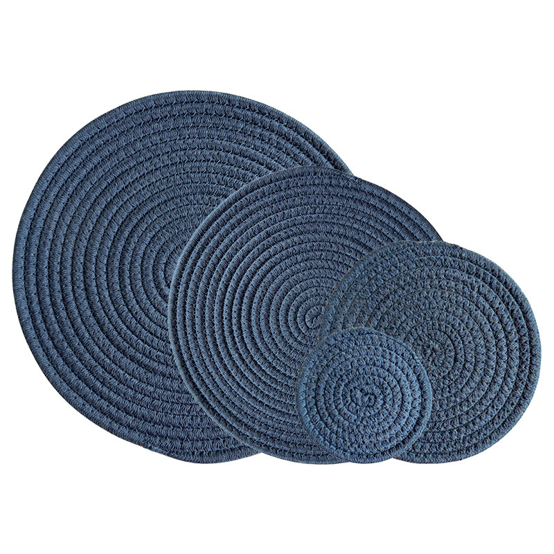Insulation mat for home kitchen, cotton rope placemat, dining table mat, coaster, insulation pad-Lovesyouforever
