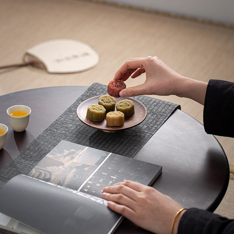 Chinese-style snack tray, walnut wood plate, fruit and dried fruit snack tray, exquisite tea shop tea snack tray, bergamot tray-Lovesyouforever
