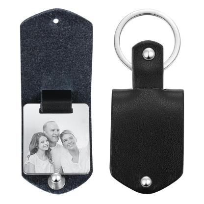 Personalized Photo Leather Keychain with Calendar-Lovesyouforever