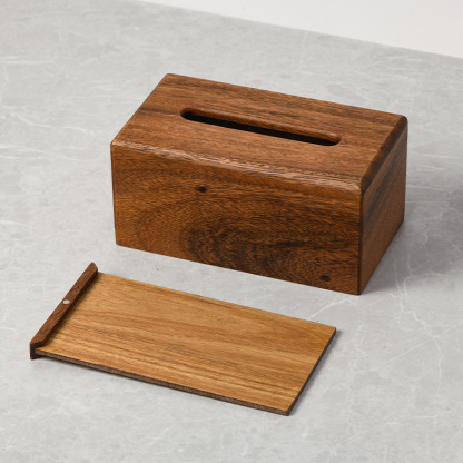 High-end acacia wood tissue box, solid wood light luxury tissue box, Chinese-style living room home creative wooden napkin box-Lovesyouforever
