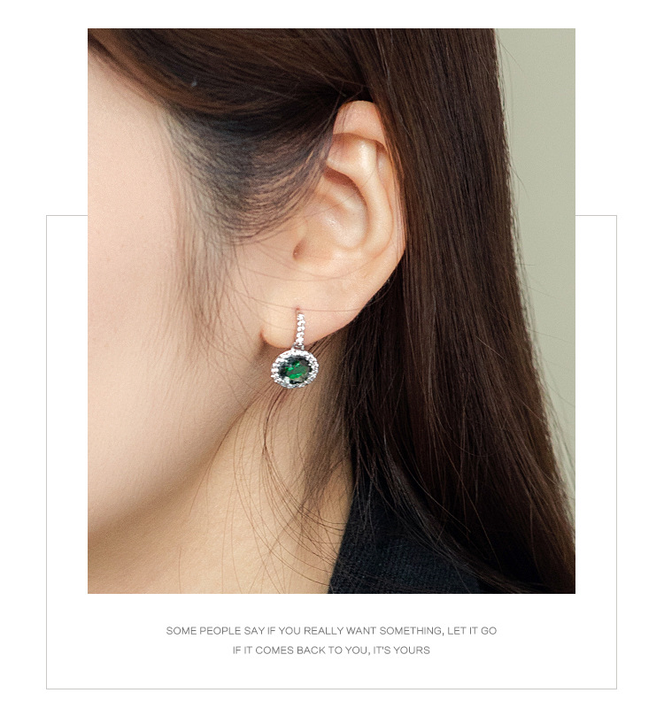 Exquisite Green Diamond Earrings for Woman for Girls-Lovesyouforever