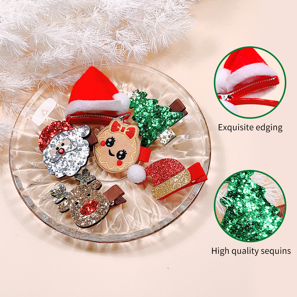 6 Piece Christmas Hair Clips set-Lovesyouforever