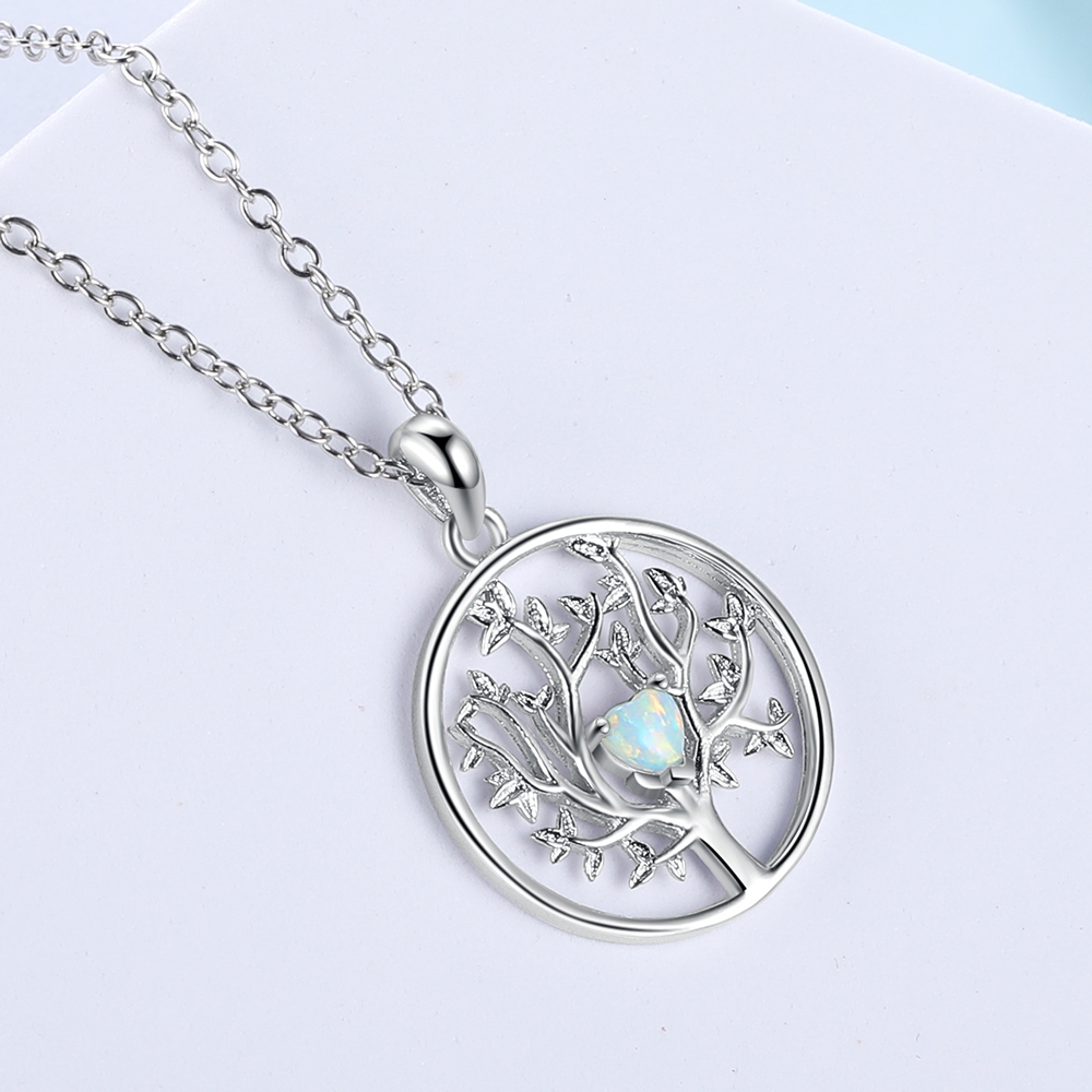 Opal Tree Pendant Necklace for Women-Lovesyouforever