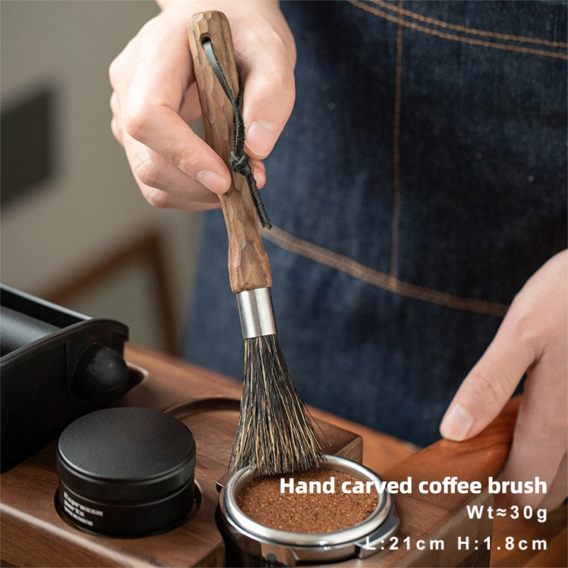 Wooden coffee brush, coffee grinder, coffee machine cleaning brush, bar counter dusting brush, coffee powder cleaning brush-Lovesyouforever